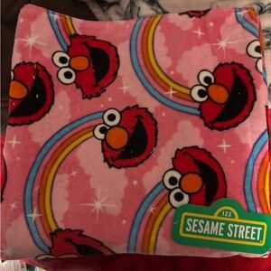 Sesame Street Elmo Pink towel with Rainbow Design